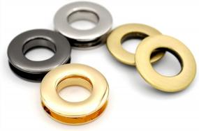 img 1 attached to 11Mm (7/16") Brushed Brass Craftmemore Metal Push Snap Grommet Rings - 4 Pack Easy Installment