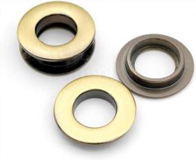 img 3 attached to 11Mm (7/16") Brushed Brass Craftmemore Metal Push Snap Grommet Rings - 4 Pack Easy Installment