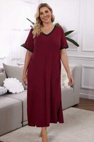 img 3 attached to Super Comfortable Plus-Size Nightgown Sleepwear For Women - Available In Sizes 1X-5X By BLMFAION
