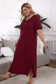 img 2 attached to Super Comfortable Plus-Size Nightgown Sleepwear For Women - Available In Sizes 1X-5X By BLMFAION