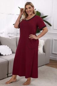 img 1 attached to Super Comfortable Plus-Size Nightgown Sleepwear For Women - Available In Sizes 1X-5X By BLMFAION
