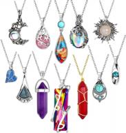сияющие винтажные ожерелья с кулонами из кристаллов для женщин - откройте для себя коллекцию yadoca's из 12 предметов из целебных камней с богемным колоритом логотип