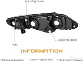 img 2 attached to 🚗 High-quality Replacement Headlight Assembly for 2006-2011 Honda Civic Sedan (Passenger & Driver Side) - JSBOYAT
