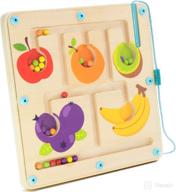 🍎 pidoko kids color sorting fruits magnetic maze: montessori educational toys for toddlers & fine motor skill development in preschoolers логотип