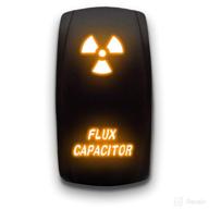 flux capacitor - orange - laser etched 5-pin dpst toggle switch, 20a 12v, maintained on-off logo