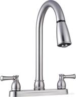 🚰 dura faucet df-pk350l-sn rv non-metallic two-handle pull-down kitchen sink faucet (satin nickel finish): quality and convenience for rv kitchens logo