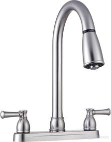 img 4 attached to 🚰 Dura Faucet DF-PK350L-SN RV Non-Metallic Two-Handle Pull-Down Kitchen Sink Faucet (Satin Nickel Finish): Quality and Convenience for RV Kitchens