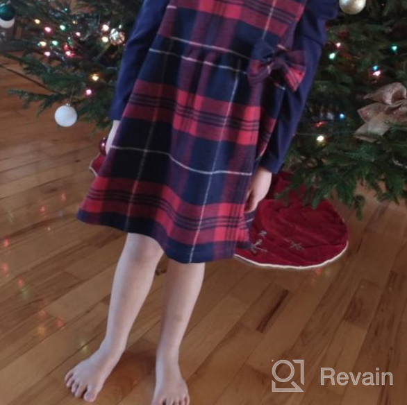 img 1 attached to Mud Kingdom Plaid Sleeveless Loose Fit Faux Wool Holiday Girls Dresses review by Chris Pollreisz