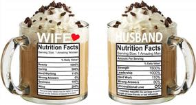 img 2 attached to Couple Up With This Funny And Sarcastic His And Hers Set - Husband And Wife Nutrition Facts Coffee Mugs Perfect For Anniversaries And Weddings!