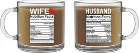 img 3 attached to Couple Up With This Funny And Sarcastic His And Hers Set - Husband And Wife Nutrition Facts Coffee Mugs Perfect For Anniversaries And Weddings!