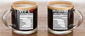 img 1 attached to Couple Up With This Funny And Sarcastic His And Hers Set - Husband And Wife Nutrition Facts Coffee Mugs Perfect For Anniversaries And Weddings!