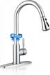 chrome kitchen faucet, arofa pull down 3 hole deck mount - single handle, commercial travel trailer rv kitchen faucet w/ sprayer logo