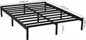 img 3 attached to GreenForest Full Bed Frame 5-Minute Easy Assembly Metal Platform Base Super Sturdy Heavy Duty Steel Slats Mattress Foundation - No Box Spring Needed