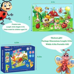 img 2 attached to Colorful Wooden Jigsaw Puzzles For Toddlers - Educational Toys For Kids Ages 3-5 (Set Of 6)