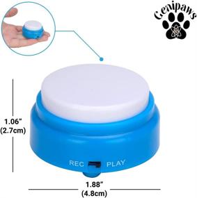 img 1 attached to 🐱 Enhance Communication with Genipaws - Cat & Dog Talking Button Tester Kit: 4 Buttons, Mats, Stickers & More!