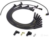 🔌 enhance performance with moroso 9875m black mag tune spark plug wire set for big block chevy w/hei distributor and straight plug ends логотип