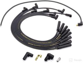 img 1 attached to 🔌 Enhance Performance with Moroso 9875M Black Mag Tune Spark Plug Wire Set for Big Block Chevy w/HEI Distributor and Straight Plug Ends