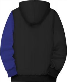 img 2 attached to Heavyweight Sherpa-Lined Men'S Zip-Up Hoodie, Ideal For Warmth And Style In Winter