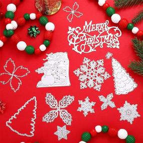 img 1 attached to 🎄 Merry Christmas Metal Cutting Dies: Snowflake Christmas Tree Die Cuts for DIY Card Making, Scrapbooking, and Paper Decorations