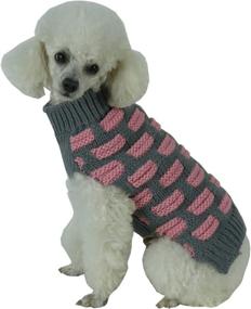 img 1 attached to 🐶 Stylish and Cozy Weaved Fashion Pet Sweater by Pet Life ® - Designer Turtle Neck Dog Sweater - Warm Winter Dog Clothes for Ultimate Comfort