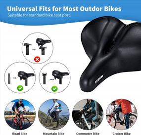 img 1 attached to Experience Ultimate Comfort With DAWAY C50 Extra Wide Bike Seat - Memory Foam Cushion For Men And Women'S Bikes Including Peloton, Mountain, And E-Bikes!
