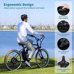 img 2 attached to Experience Ultimate Comfort With DAWAY C50 Extra Wide Bike Seat - Memory Foam Cushion For Men And Women'S Bikes Including Peloton, Mountain, And E-Bikes!