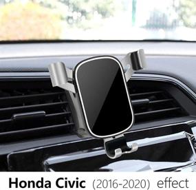 img 3 attached to 🚗 LUNQIN Car Phone Holder for 2016-2020 Honda Civic - Big Phone Case Friendly Auto Accessory with Navigation Bracket, Interior Decoration, & Mirror Mount - Suitable for Mobile Cell Phones