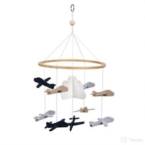 img 4 attached to ☁️ Baby Crib Mobile Airplanes and Cloud Nursery Decoration for Boys - Sorrel and Fern (SEO Version)