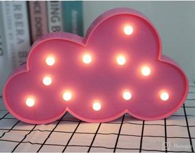 img 3 attached to 🌈 3D Cloud Lamp Decorative LED Sign Night Lights for Kids and Adults - Perfect for Baby Nursery, Birthday Party, and Holiday Decorations - Pink Kid's Room Decor Nightlight