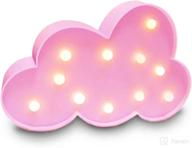 🌈 3d cloud lamp decorative led sign night lights for kids and adults - perfect for baby nursery, birthday party, and holiday decorations - pink kid's room decor nightlight логотип