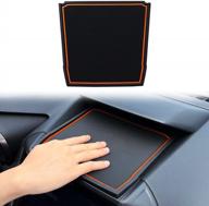 🍊 premium orange dashboard mats for subaru crosstrek/impreza 2018-2023 & forester 2019-2023: high-quality rubber liner inserts & center console accessories logo