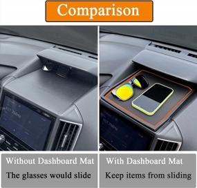 img 2 attached to 🍊 Premium Orange Dashboard Mats for Subaru Crosstrek/Impreza 2018-2023 & Forester 2019-2023: High-Quality Rubber Liner Inserts & Center Console Accessories