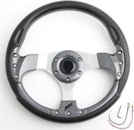 classic carbon fiber golf cart steering wheel for club car ds and club car precedent ezgo yamaha golf cart steering wheel with brushed aluminum spokes logo