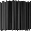 500 count bpa-free black plastic disposable drinking straws by durahome (pack of 500) logo