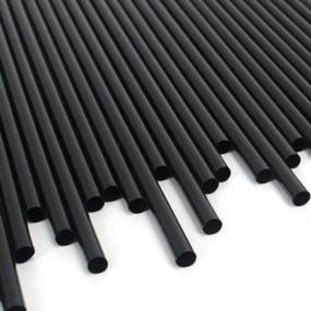 img 3 attached to 500 Count BPA-Free Black Plastic Disposable Drinking Straws By DuraHome (Pack Of 500)