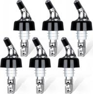 🍸 premium liquor bottle pourers set of 6 - 1oz measured wine pourers for efficient liquor dispensing in home bars, perfect for cocktails, tequila, whiskey and more! logo