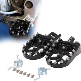 img 4 attached to 🏍️ JFG RACING Black Billet MX Dirt Bike Foot Pegs for KX250F 2006-2018, KX250 2019-2022, KX450F 2007-2018, KX450 2019-2022, KLX450R 2008-2013, KX250X 2021-2022, KX450X 2021-2022