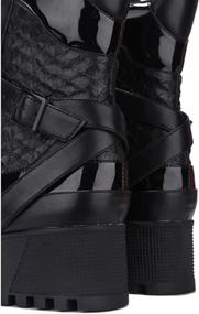 img 1 attached to Platform Combat Boots With Chunky Block Heels - Cape Robbin Hot Rod Women'S High Top Boots