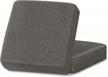 2-piece gray linen couch cushion covers - soft, non-slip slipcover with tie rope for sofa furniture protection. logo