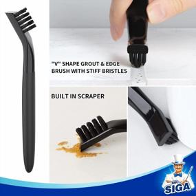 img 1 attached to Efficient Grout Cleaning Brush Set By MR.SIGA, Detail Cleaning Tools For Tiles, Sinks, And Drains, Ideal Grout Brush Set For Precise Edge And Crevice Cleaning