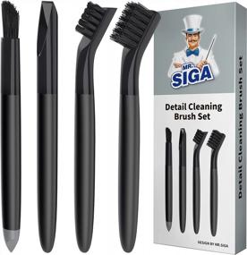img 4 attached to Efficient Grout Cleaning Brush Set By MR.SIGA, Detail Cleaning Tools For Tiles, Sinks, And Drains, Ideal Grout Brush Set For Precise Edge And Crevice Cleaning