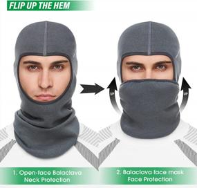 img 3 attached to Stay Warm And Comfortable With QINGLONGLIN'S Winter Balaclava Ski Mask For Men