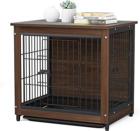 img 4 attached to 🐶 BingoPaw Wooden Dog Crate Furniture: Indoor Pet End Table Kennel with Double Doors - Decorative Puppy House with Removable Tray for Small Medium Large Dogs" -> "BingoPaw Wooden Dog Crate Furniture: Indoor Pet End Table Kennel - Decorative Puppy House with Double Doors & Removable Tray for Small Medium Large Dogs