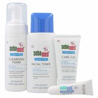 sebamed flawless face kit for oily and acne prone skin - includes clear face care gel; cleansing foam, facial toner, anti pimple spot gel logo