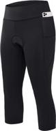 fulbelle women's 3d padded cycling pants w/ capri bike tights & pockets | leggings logo