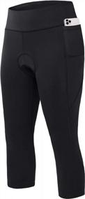 img 4 attached to Fulbelle Women'S 3D Padded Cycling Pants W/ Capri Bike Tights & Pockets | Leggings