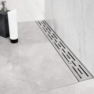 neodrain 24" rectangular linear shower drain w/ brick pattern grate, brushed 304 stainless steel bathroom floor drain, adjustable leveling feet included логотип