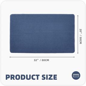 img 3 attached to Navy 20"X32" Color G Door Mat - Absorbent, Non Slip, Low Profile Indoor Entry Rug For Home & Office Entranceway