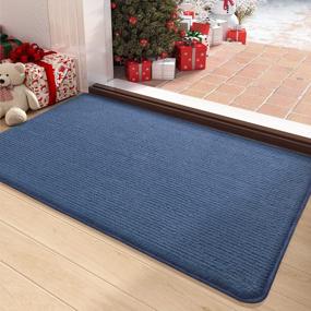 img 4 attached to Navy 20"X32" Color G Door Mat - Absorbent, Non Slip, Low Profile Indoor Entry Rug For Home & Office Entranceway