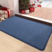 navy 20"x32" color g door mat - absorbent, non slip, low profile indoor entry rug for home & office entranceway logo